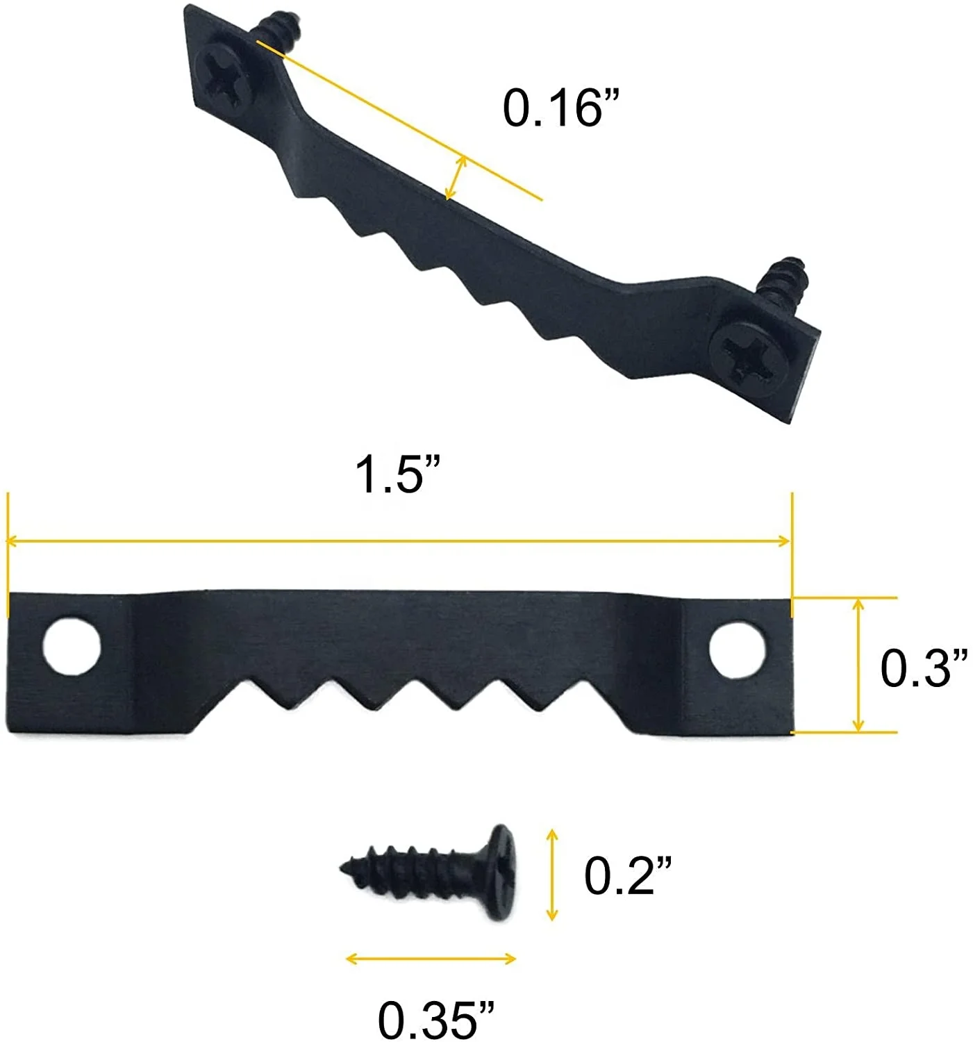 heavy duty Sawtooth Picture Frames Hangers with Screws photo frame hanger hooks