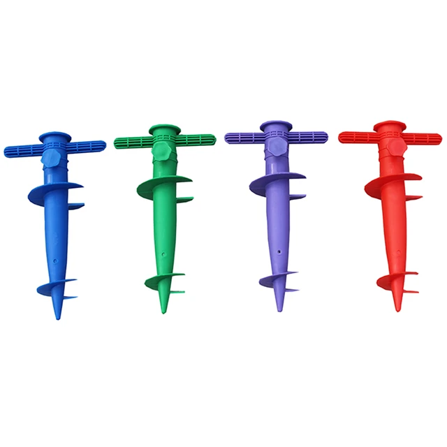 Beach umbrella anchor good use