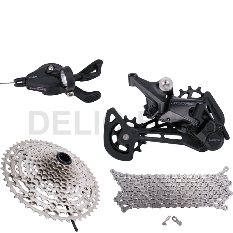 SHIMANO DEORE M6100 12 В, переключатель заднего переключателя, RD-M6100 Кассетная Звездочка 51x12-скоростная цепь, оригинальные запчасти