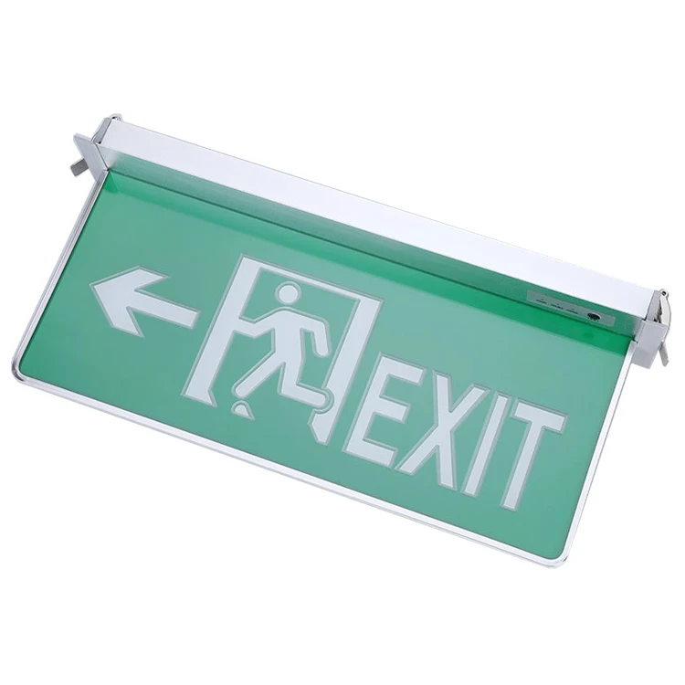 3W LED Insert emergency led light led glass exit sign recessed mounted