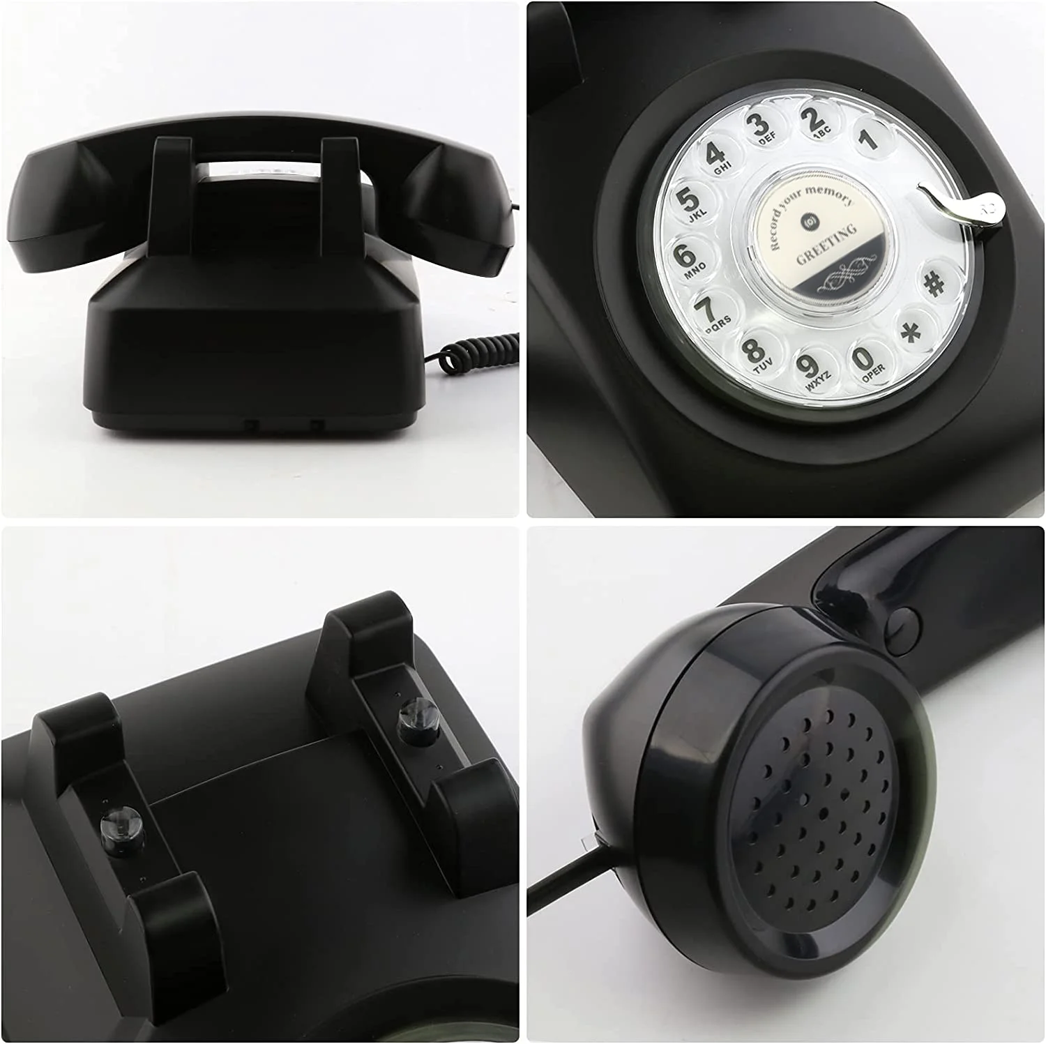 Retro Rotary Old Fashion Corded Telephones Guestbook Phone Vintage Antique Classical Audio Guest Book Phone