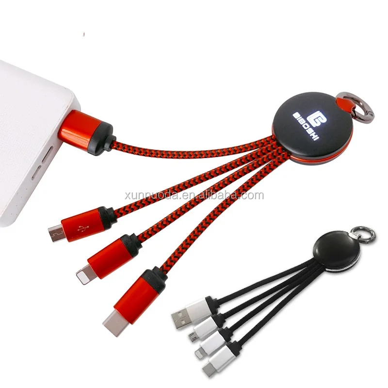 3in1 USB Charging Cable with LED Light