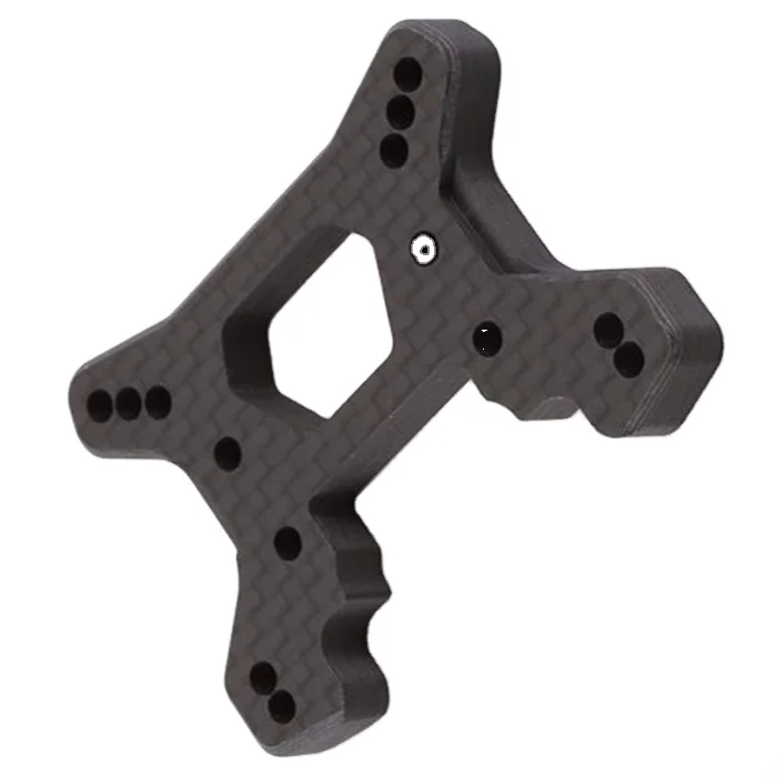 Good quality CNC machined Aluminum Carbon Fiber Front Shock Tower base by your design