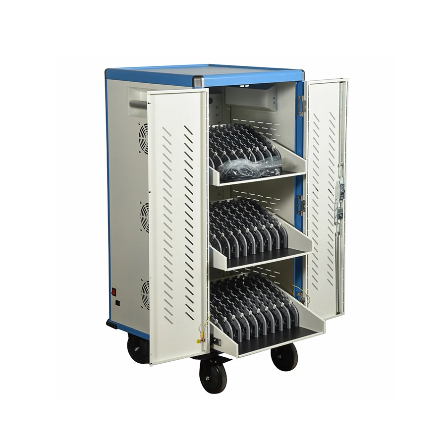 AC Type Laptop Charging Trolley, Aluminum Frame, Light Weight, 30 Slots, Argentine Socket