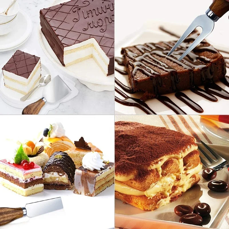 High quality cheese knife 6pcs/set cheese slicer accessories wood handle cheese tools with gift box