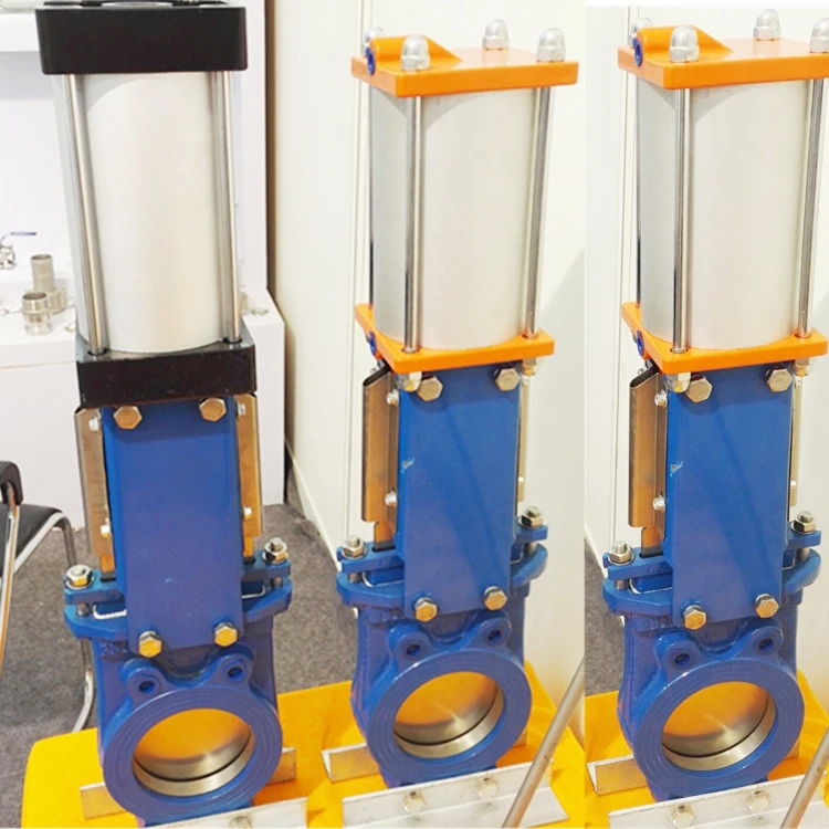 China Manufactured Cast Iron Pneumatic Knife Gate Valve for Water Oil Acid Gas Applications; Electric Plug Structure