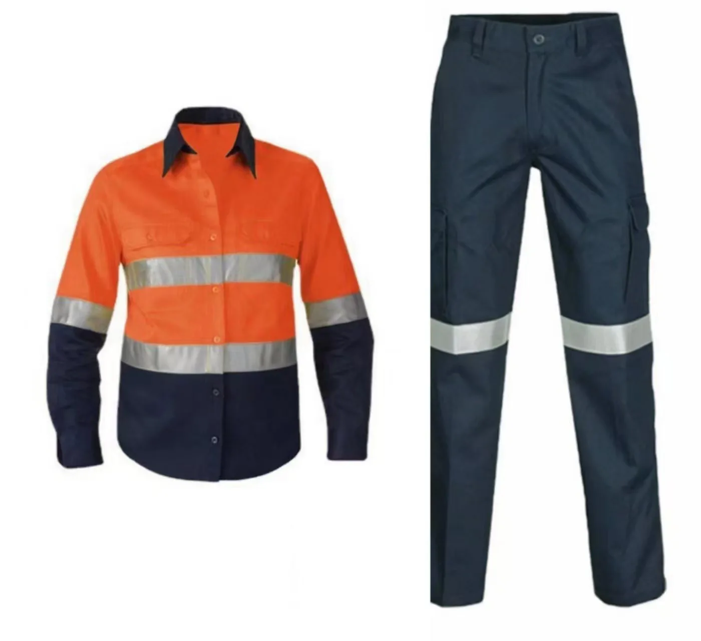 Construction High Hi Vis Workwear Work Clothes Wear Jacket Uniform Working For Men Overalls Industrial Safety Reflective Shirt