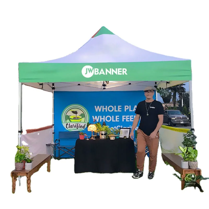 10X10 600D Oxford Aluminum Frame Folding Big Tent Heavy Duty Wind Resistant Canopy Tent Advertising Canopy Tent