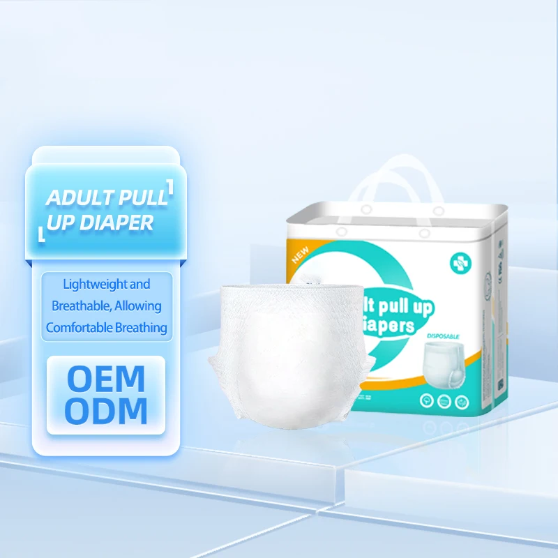 Free Sample Ultra Thick Cheap Adult Diaper Pants Disposable Adult Pull-Up Pants Diaper For Adult