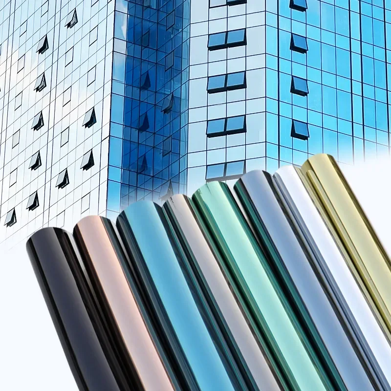 Mirror Effect Window Tint Film Privacy protection UV99% Rejection Building Sticker Solar protection Window Film One Way Vision