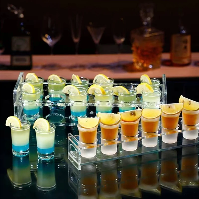 Acrylic Bullet Cup Holder KTV Bar Plastic Wine Holder Foreign Wine Cocktail Small Cup Storage Holder