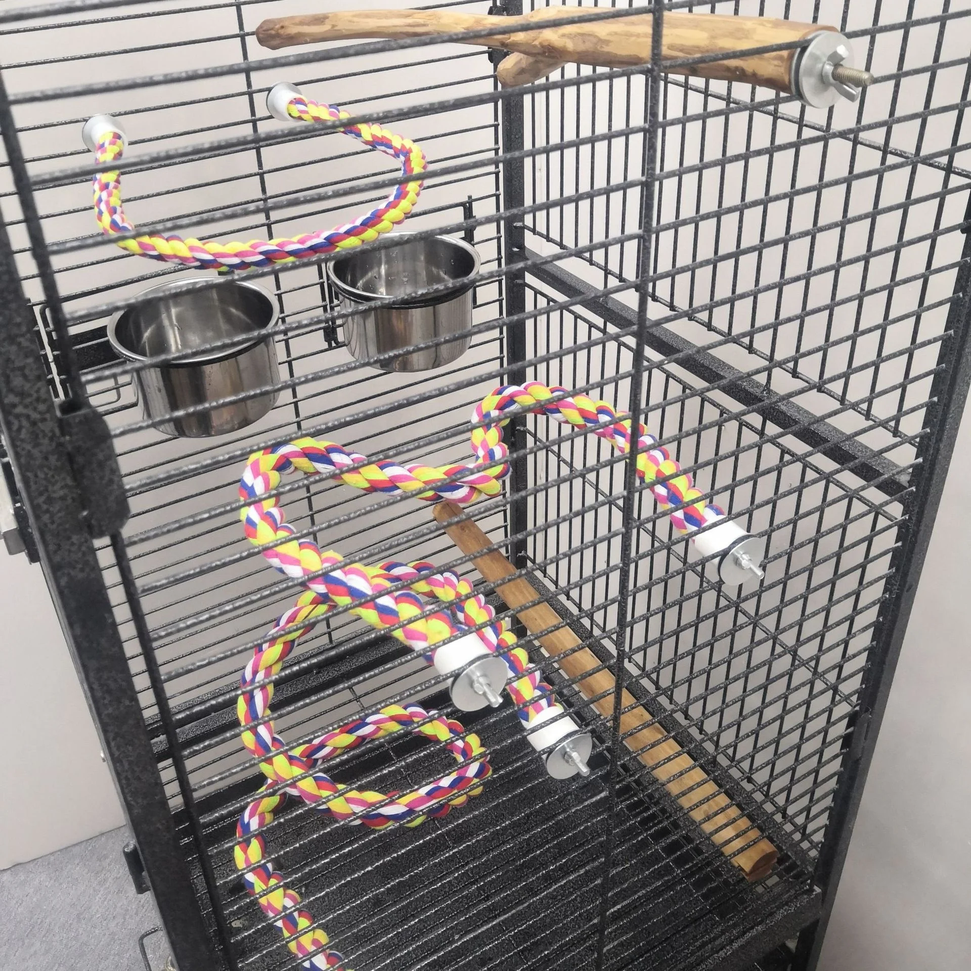 Parrot Rope Perch Cotton Rope Bird Perch  Climbing Stand Bar Bird Bungee Toy Parrot Chew Toys Bird Perch Rope Bungee