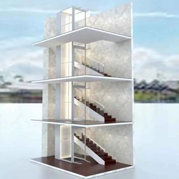 3 Storey residential home lift 2-4 Floors home elevator lift hydraulic residential lift small elevators for homes villa
