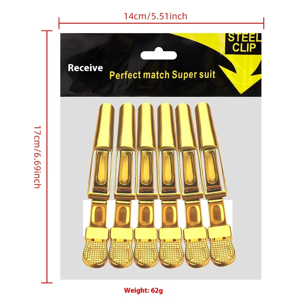 Barber Shop Multi-Purpose Hair Styling Tool Electroplated Gold Silver Crocodile Clip Positioning Distinguishing Perm Hair Dye