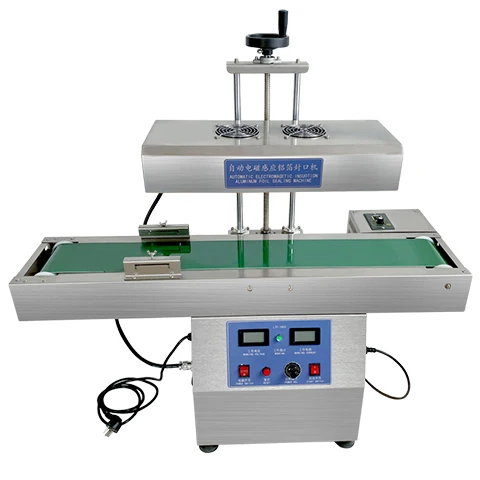 High Speed Automatic Stainless Steel Glass Jar Plastic Bottle   Aluminum Foil Sealing Machine