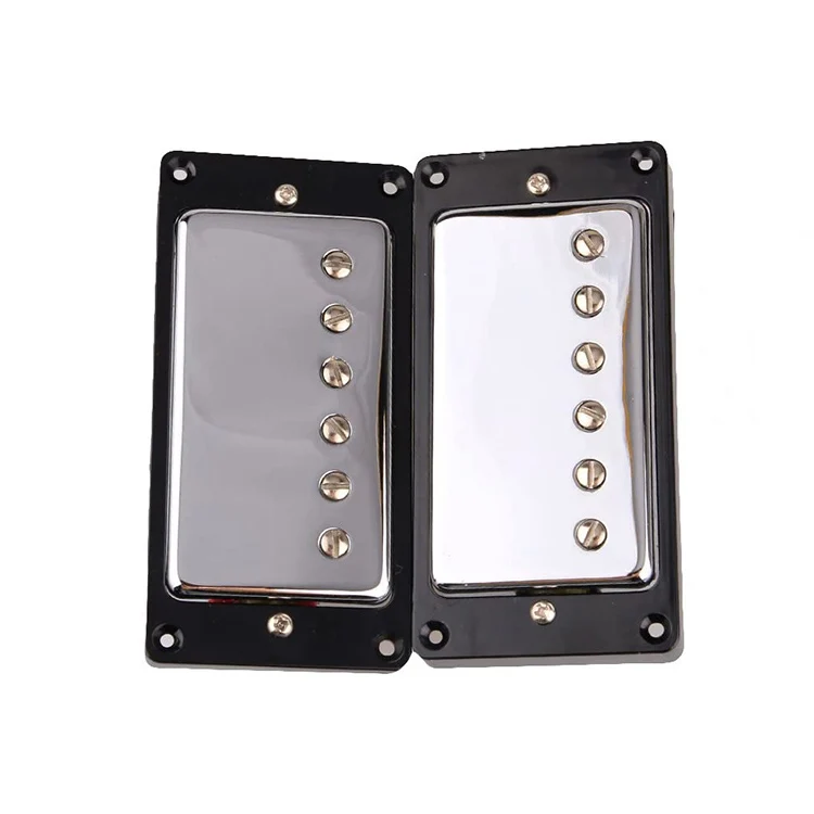 Wholesale Ceramic Magnet Chrome Covers Humbucker LP Guitar Pickup With Black Rings Made in China