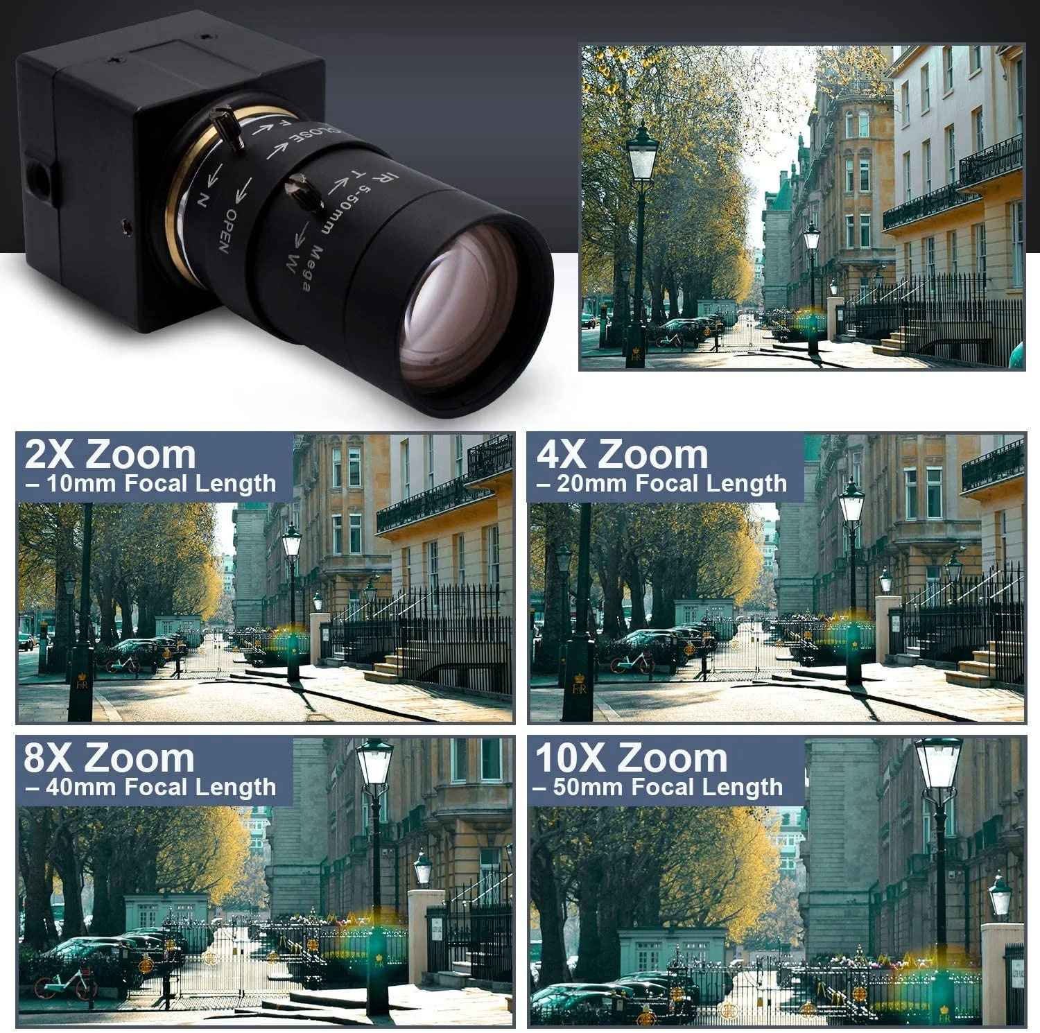 Высокое разрешение 8MP 3264X2448 usb-камера с CS 5-50 мм varifocla объектив для HD камера видео наблюдения системы безопасности