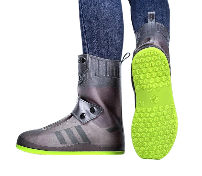 0363462 FASHIONABLE Multi-Color Transparent PVC Big Open Unisex Anti-Slip Rain Boots Rain Shoes Galoshes