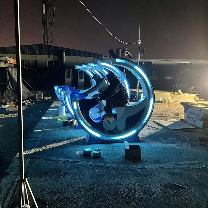 2022 Summer Selected Interactive Amusement Park Decoration Pedal Fountain Bike Ride Kids Entertainment For Sale