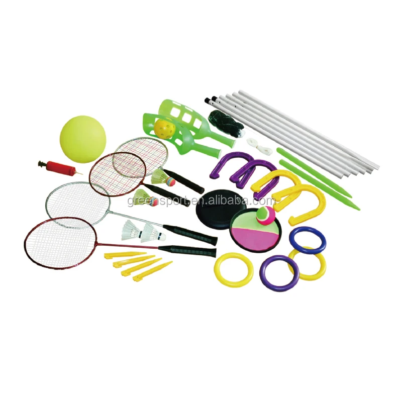 Детская верхняя одежда мульти спортивных игр портативный бадминтон волейбольная сетка комбинированный набор поймать мяч разнообразных игрушек игра