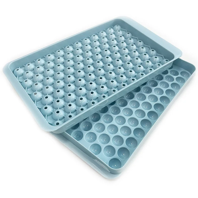 104PCS Mini Plastic Ice Cube Trays for Freezer  0.6in Ice Ball Maker Mold for Chilling Drink  Coffee Sphere Ice Molds Mini