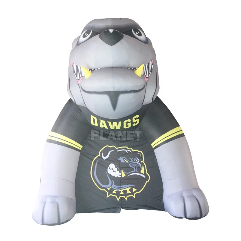 Attractive Sport Oxford Inflatable Mascot Bulldog Entrance Tunnel Advertising Inflatable Helmet Sport Tunnel For Sale