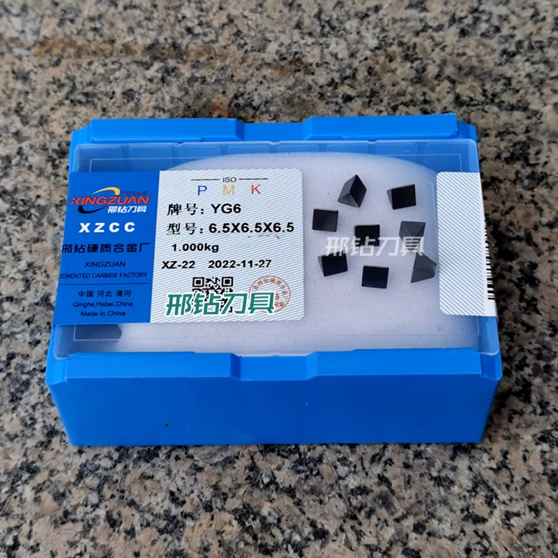 Mata Widia 6.5X6.5X6.5 YG6 Pahat Bubut Tip 6.5 X 6.5 X 6.5 YG 6 Cemented Carbide Triangle