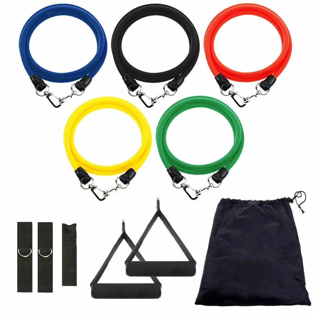 
Custom Logo Pull Rope Suit Elastic Band Natural Latex Resistance Bands Hanging Resistance Multifunctional Fitness 11 Piece Set 