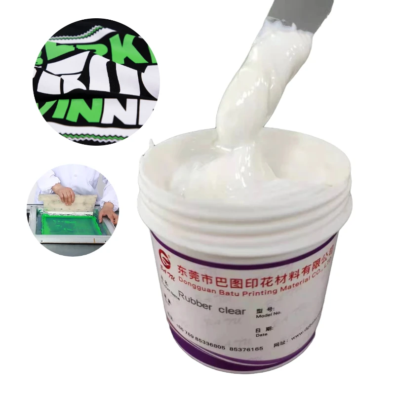 Textile Water Based super opacity rubber paste for screen printing