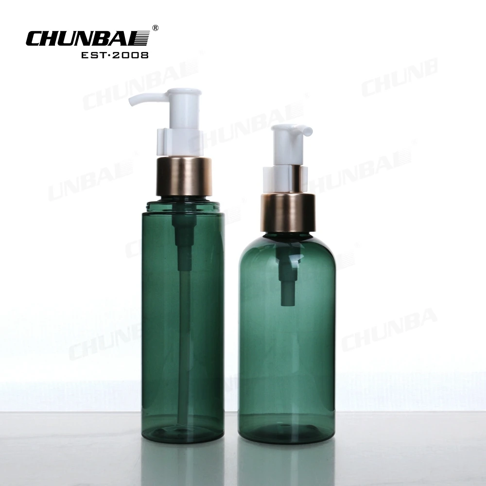 High Quality 1 Oz Wheat Straw Shampoo Modern Empty Fancy 100 Ml Cosmetics Packaging Frost Bottle With Rose Gold Cap Lids