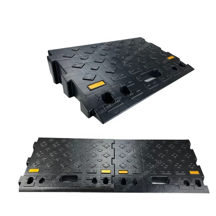 Durable Flexible Road Safety Vehicle Plastic Interlocking Step Ramp For Garage/ Warehouse/Home Used for Wheelchair
