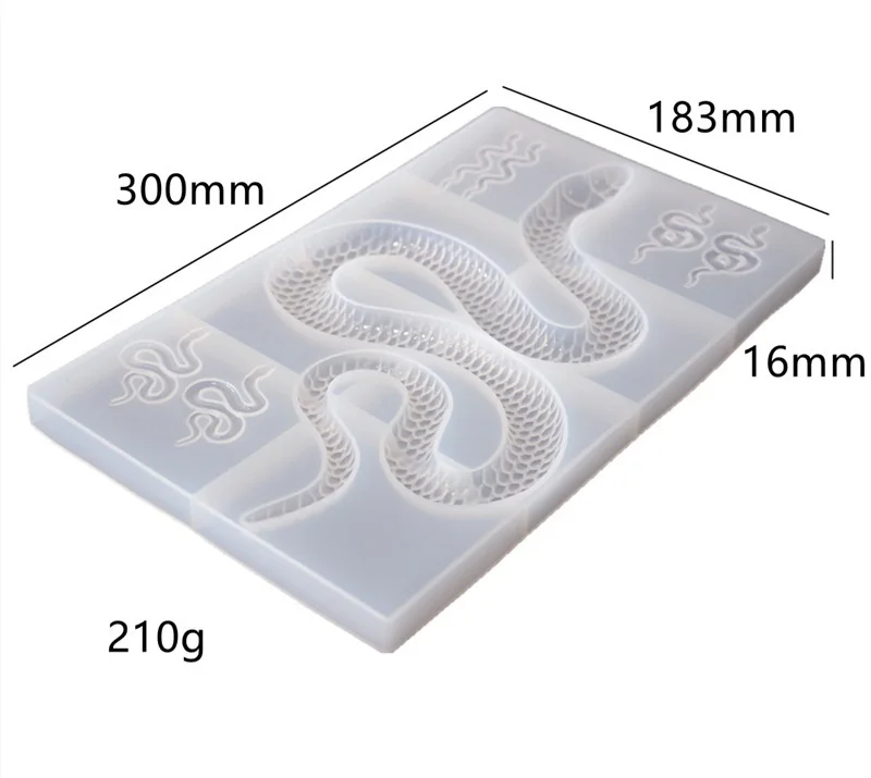 Прозрачная силиконовая форма «сделай сам» с пипеткой из эпоксидной смолы, большая змея, зеркальная форма, декоративное украшение, форма в виде кобры