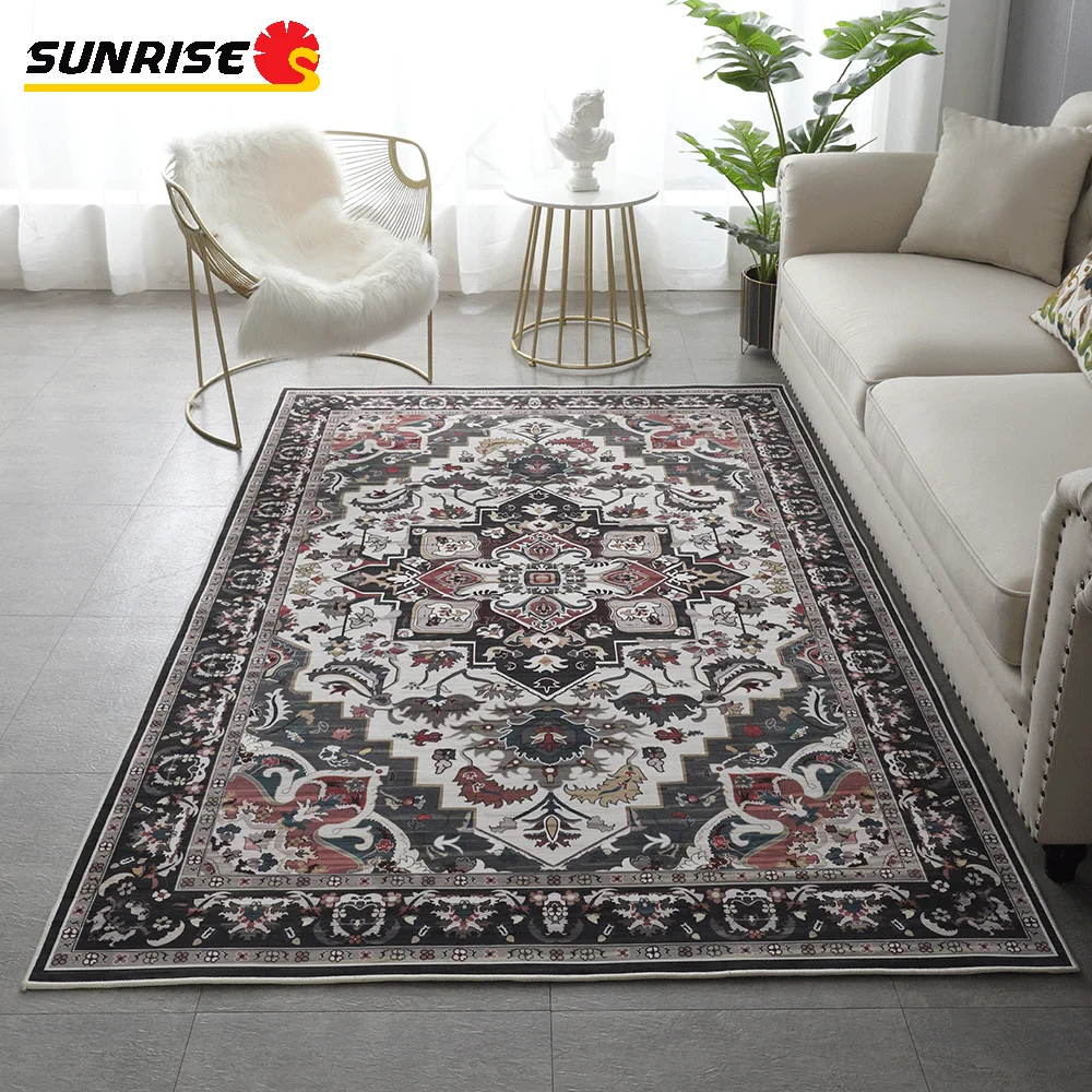 Living Room Carpet Polyester Printed Carpet 3D Rug Persian Design Large Size Indoor Carpet