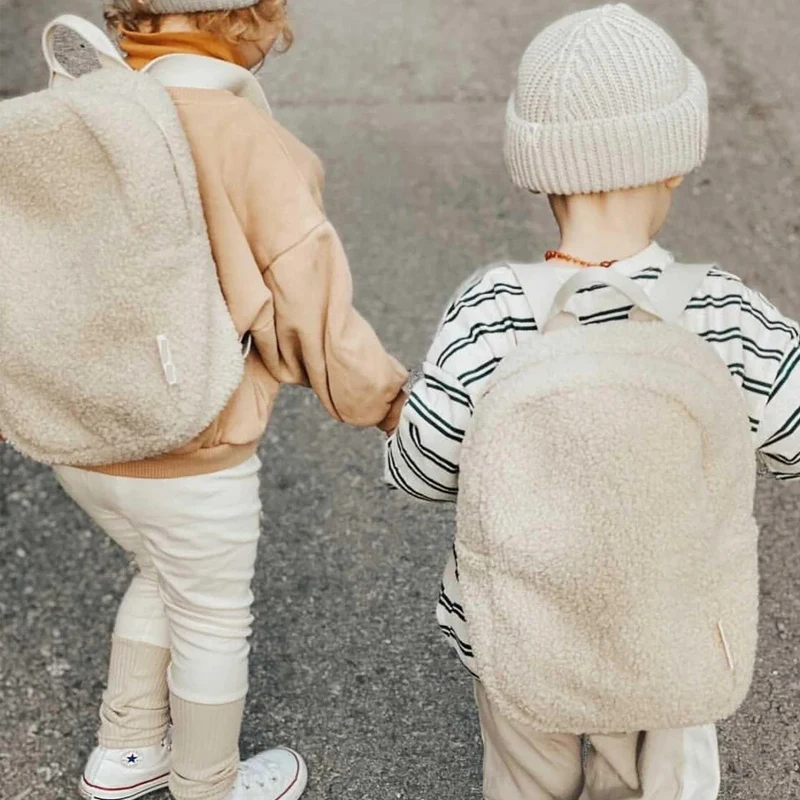 Customization Personalized Wholesale School Bags Student Cotton Embroidery Bag Children Zipper Kids Backpacks