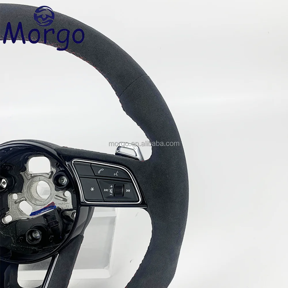 For Audi TT A3 A4 B8 A5 A6 C6 C7 A7 R8 RS RS3 RS4 RS5 S3 S4 S5 B9 RS6 RS7 Q3 Q5 Q7 customized all suede steering wheel