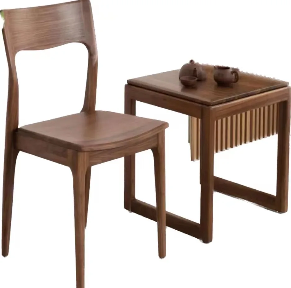 BORO Mahjong Machine Black Walnut Solid Wood Dining Table Integrated Home Intelligent New Chinese Electric Silent Single Table