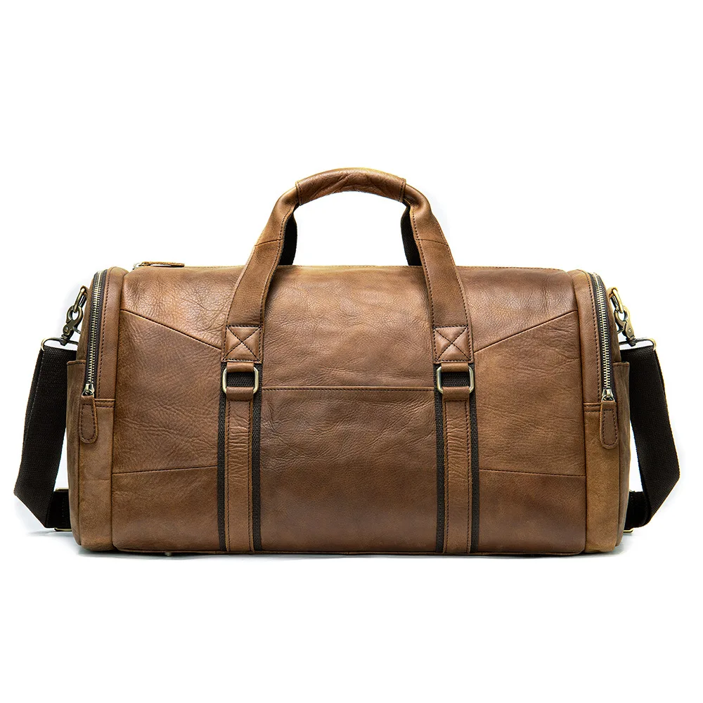Organiser Private Label Water Proof Duffel Genuine Leather Luggage Set Designer Famous Brand Sport Travelling Bag