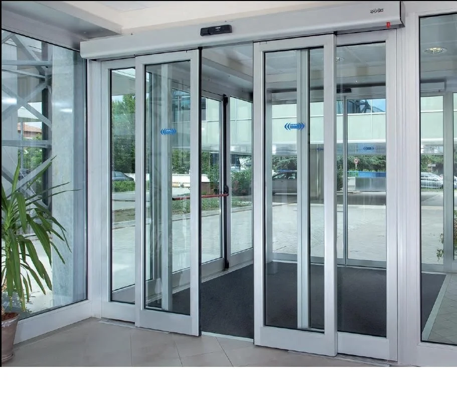 Commercial Exterior Hospital Fire Rated Automatic Sliding Aluminum Front Entrance Door