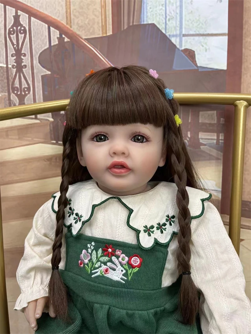 NPK 60cm Kids Toys Doll Soft Cloth Body Reborn Toddler Girl Doll Princess Lifelike Soft Touch Baby Doll Gifts for Children