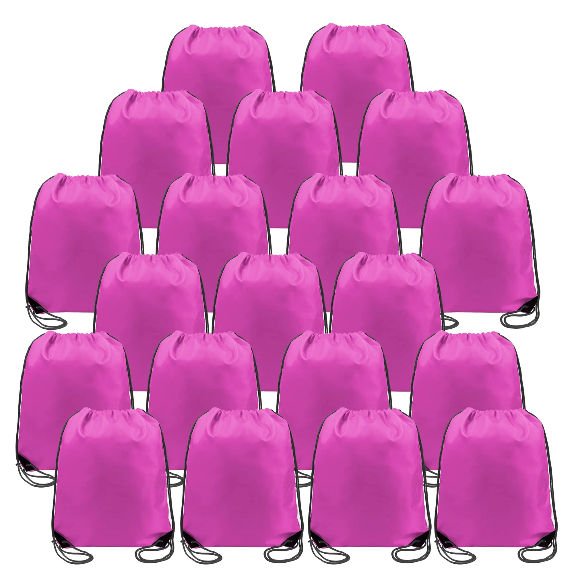 Foldable custom logo sports backpack 210D polyester drawstring bag printing draw string bag for promotional