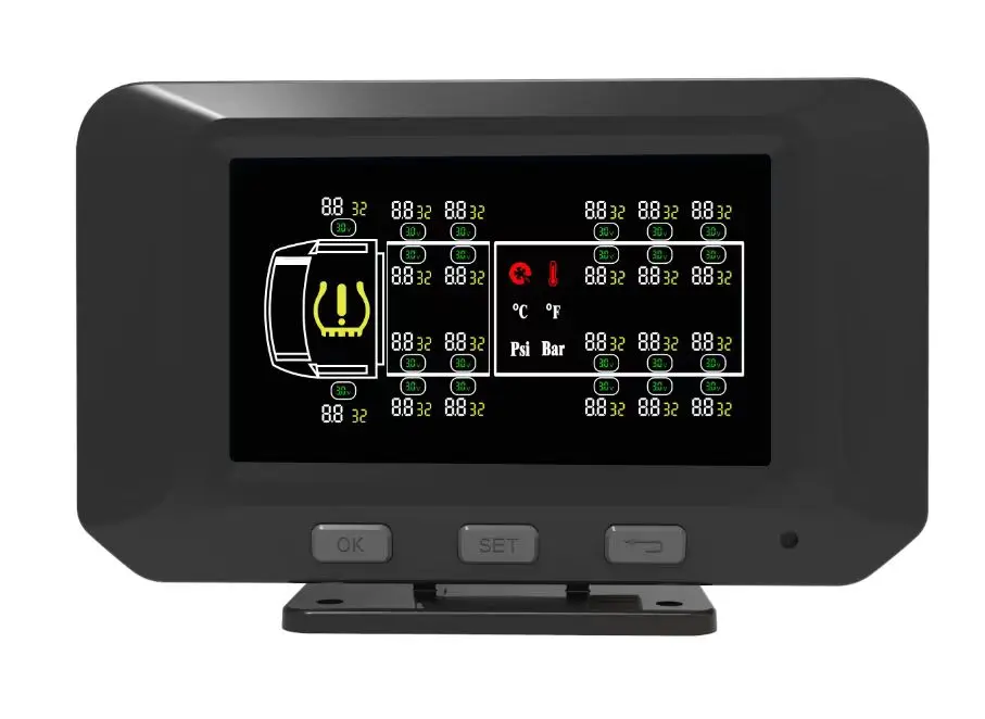 Truck TPMS Supports 0-18Bar Internal/External sensors Tyre pressure monitoring system For turck Support array UI logo language