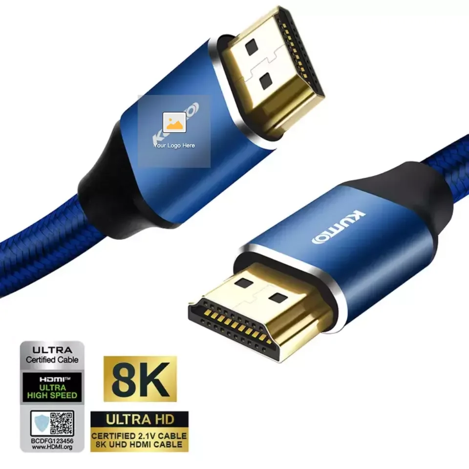 HDMI Ultra High Speed 2.1 cable 8K ultra hd high speed v2.1 braided HDMI 2.1 cable 8K 60Hz 4K 120hz 0.5m 1m 1.5m 2m 3m 5m