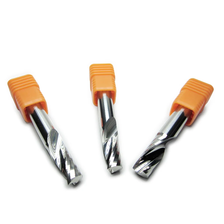 10% discount uncoated CNC freze ferramentas wood CNC Solid Carbide Compression Spiral Router Bits End Mill Cutters
