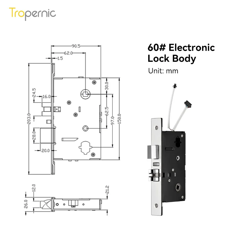 Rfid Intelligent Management System Ttlock Hotel App Door Handles with Lock Interior Doors Smart Ttlock Lock