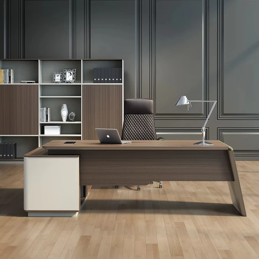 Mdf Minimalism Manager Executive Office Furniture Staff Working Tables Wooden Power Cord Cable Management Organizer Under Desk