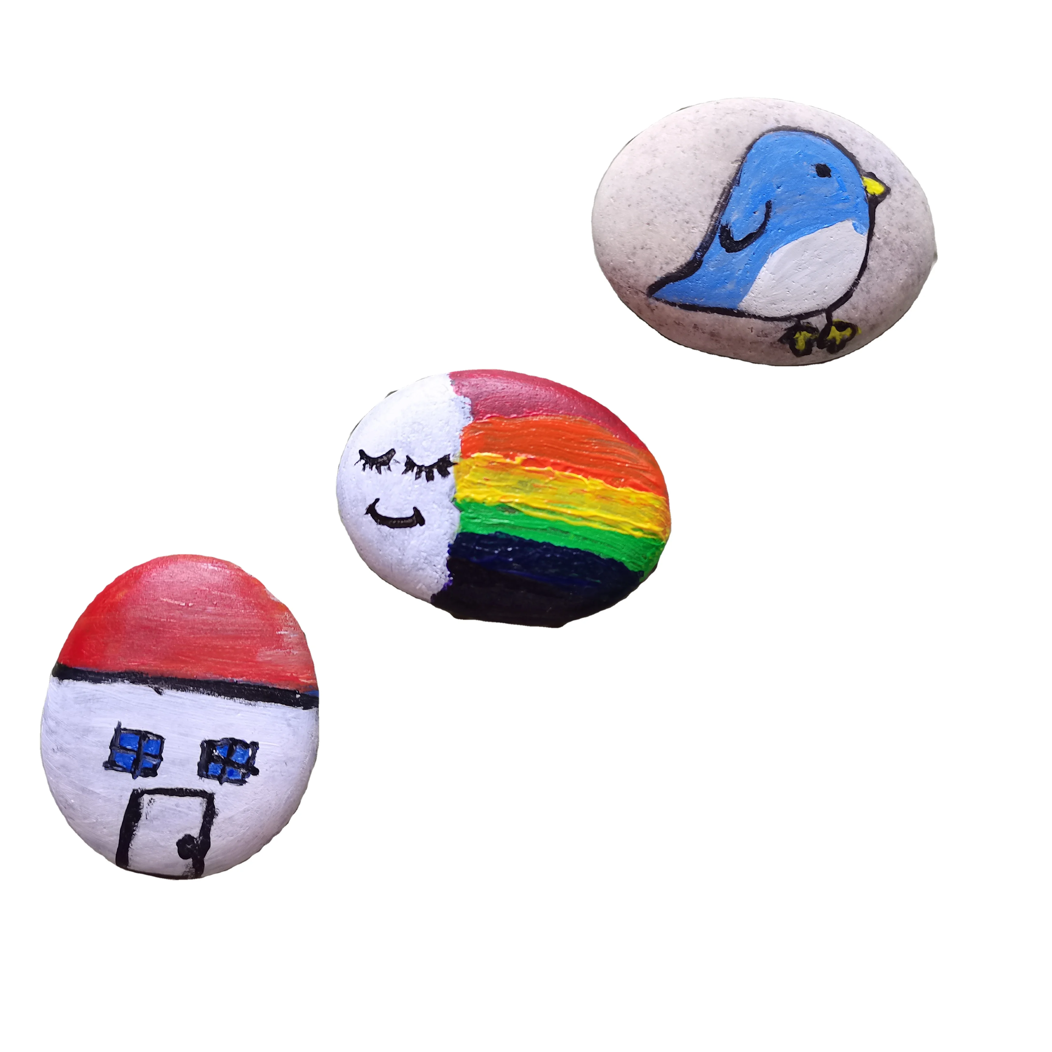 Hand-painted stone stone pebble wafer DIY hand-painted creative stone