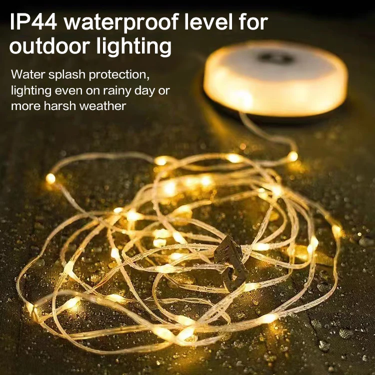 Outdoor RGB Strips LED Camping Lamp Type C Battery Powered Tent Lighting Portable Lights with Magnet