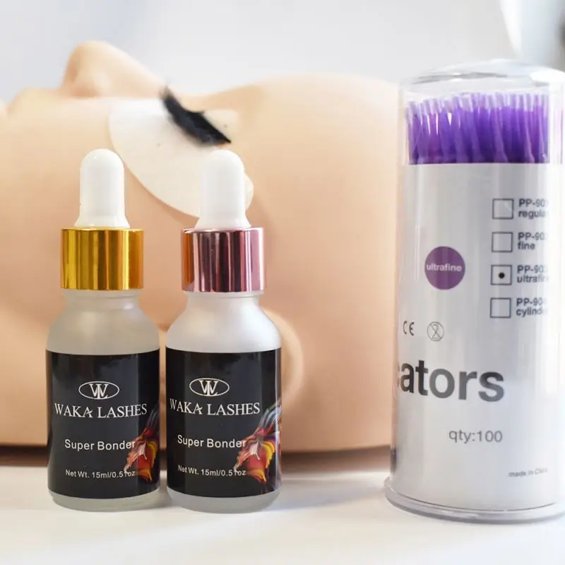 Super Bonder Top Clear Fast Drying Custom Private Label Accelerator Eyelash Extensions Lash Super Bonder Eyelash Glue