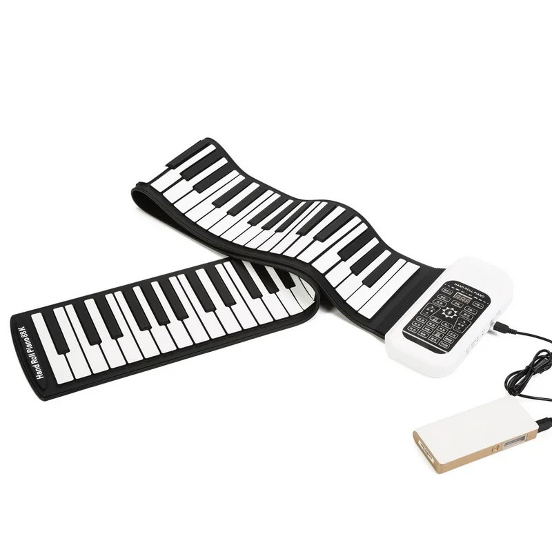XS4501 88 Keys Flexible Silicone Roll Up Piano Folding Electronic Keyboard for Student