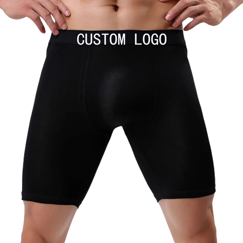 Custom Sublimation Comfortable Cotton Men Underwear Tight Boxer Brief for Men Solid Color Breathable Mens Boxer Underwear Thongs